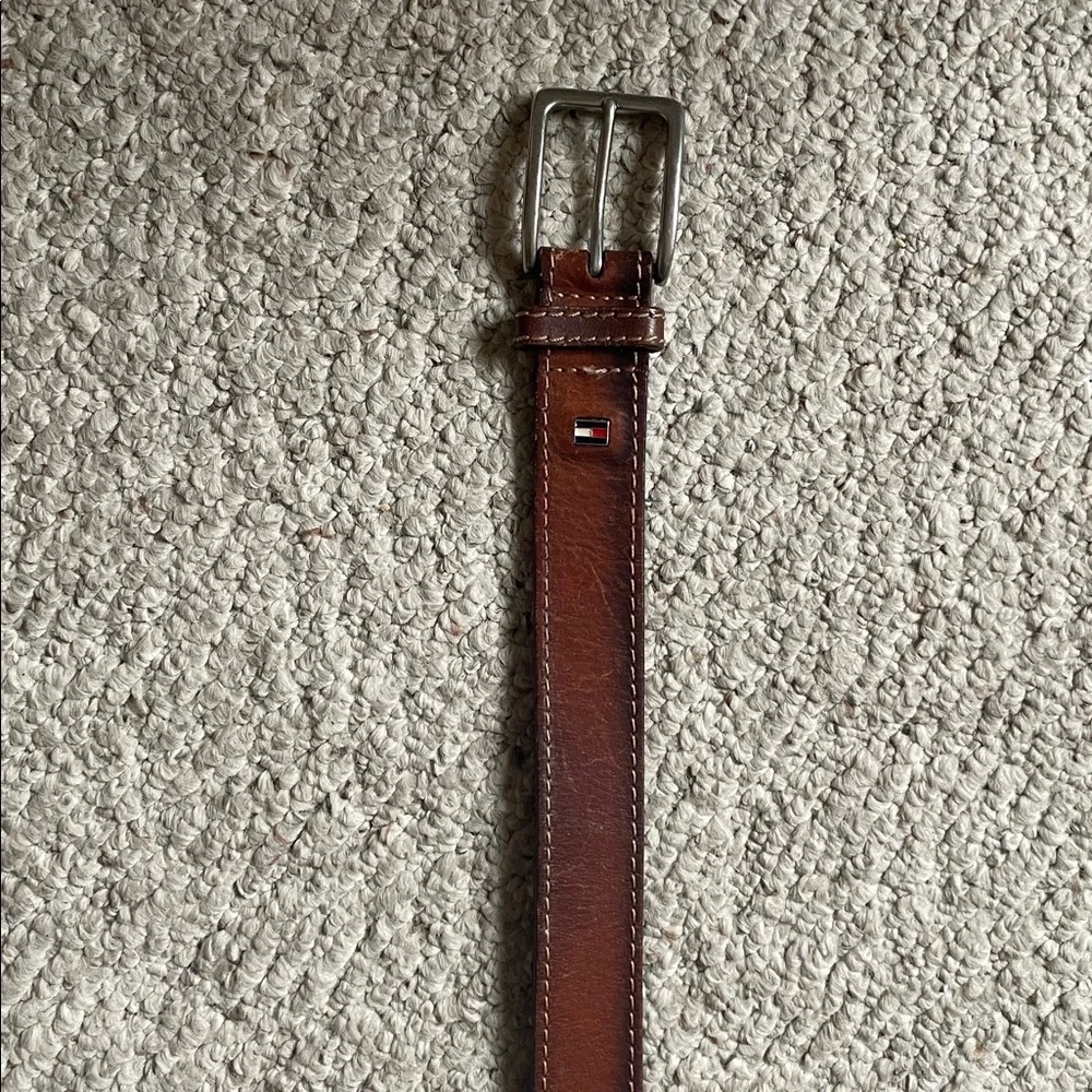 Hilfiger Brown Leather Men's Belt